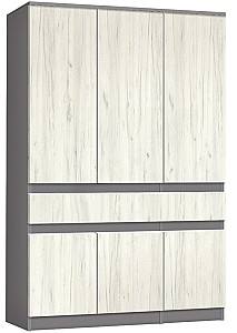 Dulap Modern Komfi 120cm Gri ardezie/Alb Stejar Craft
