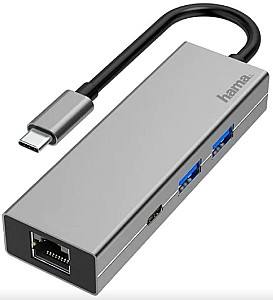 Сетевой адаптер Hama 200108 USB-C Multiport
