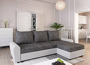 Угловой диван Space Meble Dakar L Mikrofaza 1024/D511 (Gray/White)