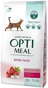 Hrana uscata pentru pisici Optimeal Adult Cat Extra Taste Veal 1.5kg