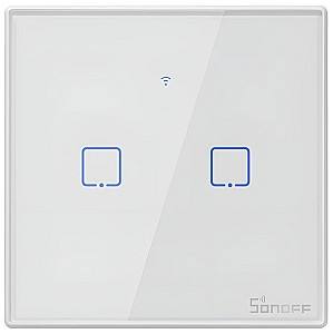 Intrerupator inteligent Sonoff TX Series 2-Gang White