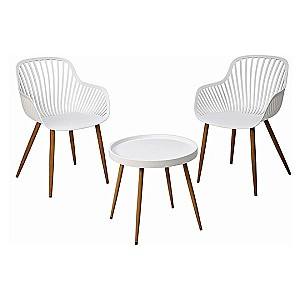 Set mobila de gradina ProGarden masa D50, H48 cm si 2 scaune 56X55XH84 cm