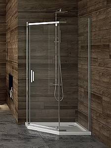 Cabina de dus New Trendy Komfort Pentagonal 90x90x195 Hinged 8mm K-0804
