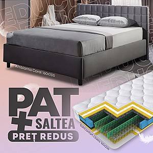 Кровать Ambianta Coral 1.6 м Графит + Матрас Salt Confort Clasic 160x200