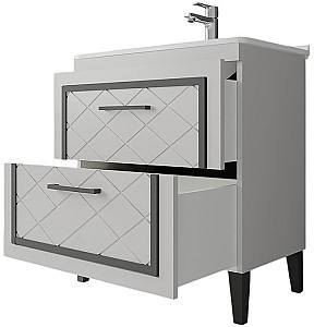 Dulap sub lavoar Supraten Burgundie 75 (1075) Alb