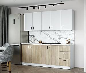 Кухонный гарнитур ML Mobila Рио 2 м (со столешницей) Сонома / Белый