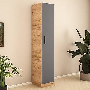 Шкаф пенал PS ПZ-40 Дуб Золотой / Графит Серый