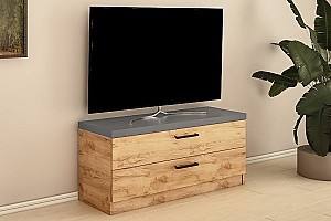 Comoda PS KZ-120 (2 sert.) Stejar Auriu / Grafit Gri