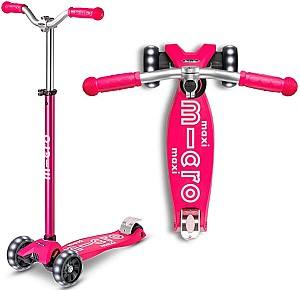 Самокат Micro Maxi Deluxe Pro LED Pink