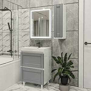 Комплект мебели для ванной PS Lotos 60-20 (кр./ДСП) Серый