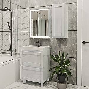 Комплект мебели для ванной PS Lotos 60-30 (кр./ДСП) Белый