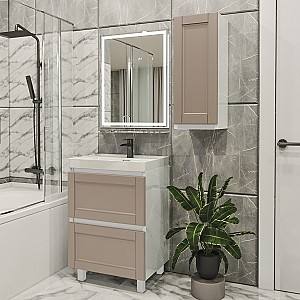 Комплект мебели для ванной PS Lotos 60-30 (кр./ДСП) Капучино