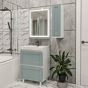 Комплект мебели для ванной PS Lotos 60-20 (кр./ДСП) Светло-Зеленый