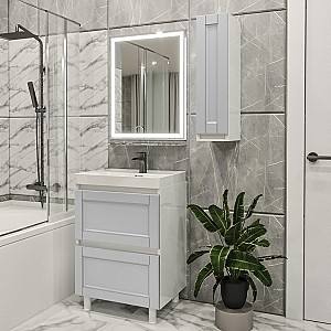 Комплект мебели для ванной PS Lotos 60-20 (кр./ДСП) Светло-Серый