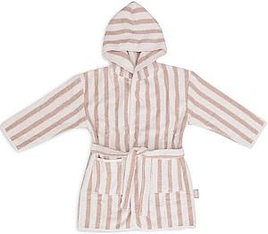 Halat de baie Jollein Stripe Terry Wild Rose GOTS (1-2 years)