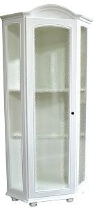 Шкаф витрина Viitorul Угловая со стеклом Белый