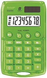 Калькулятор Rebell Starlet, 8 цифр, 113x67 мм, 504791, зелёный