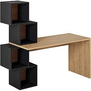 Письменный стол DECO Balance Saphite Oak (Дуб) / Silky Black (Черный) / Saphite Oak (Дуб)