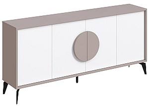 Comoda DECO Gora 180 cm Light Mocha (Bej) / White (Alb)