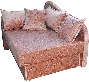 Диван Viitorul Odihna 1 Дуб Светлый / Розовый Силуэт