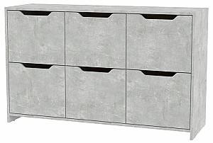 Комод KompaniT 6Д Ателье Светнлый (Серый)