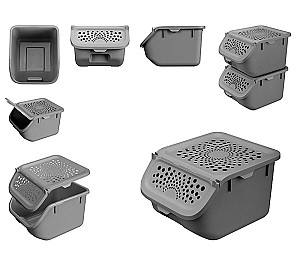 Set de recipiente alimentare Bytplast Gri 55025