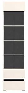 Шкаф витрина Yasen Лондон REG1W1S Кашемир (Бежевый) / Антрацит (Серый)
