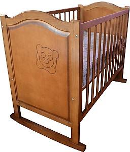 Patut copii Viitorul Leagan cu saltea ortopedica 120x65 cm Stejar Deschis