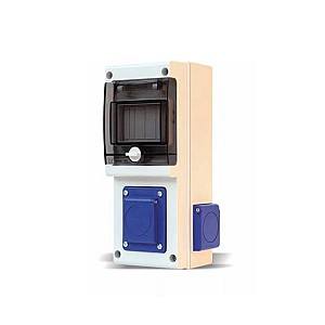 Электрическая розетка Scame Блок с 3 розетками 632D.2W 16 A IP44