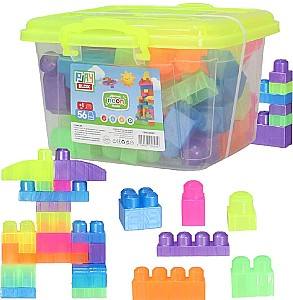 Конструктор Play Toys Ведёрко с неоновыми блоками ,,Play Blox"
