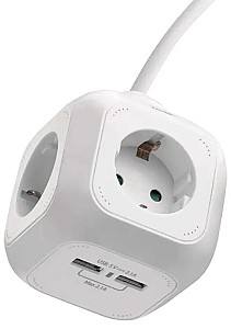 Prelungitor EMOS CUB  4 prize + 2 USB