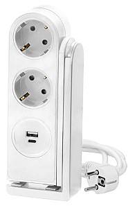 Prelungitor ORNO 2 prize + 2 USB A/C 1.4 m 16 A