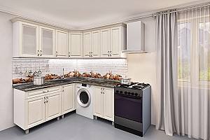 Set mobila bucatarie PS Corner 1.8x1.8 m (MDF pelicula) Alabastru