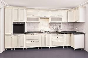 Кухонный гарнитур PS Эко 4.1x0.9 м (МДФ плёнка) Алебастр