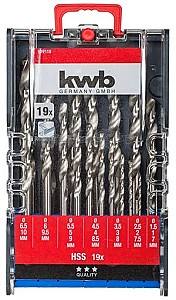 Сверло KWB 19 шт.  1 - 10 мм