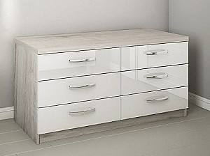 Comoda PS KX-150 (6 sert.) Stejar Cortona / Alb