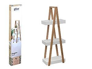 Etajera Five 3 rafturi 30X18X82cm alb