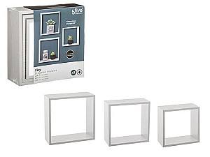 Полка на стену Five Набор Куб 3шт белый