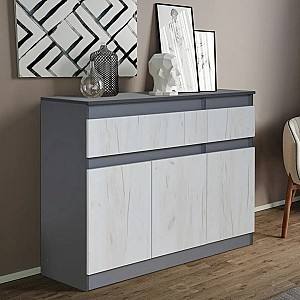Comoda Modern Komfi 120 (Slate Gray/Craft Oak White)