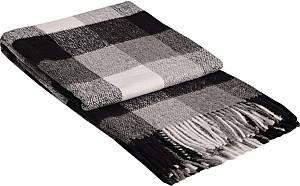 Pled Vladi Palermo 140x200 (Lână 20%, Poliester 40%, Acril 40%) Negru / Gri