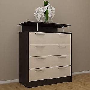 Тумба под телевизор PS КТВ-90 (4 ящ.) Венге / Шамони Светлый