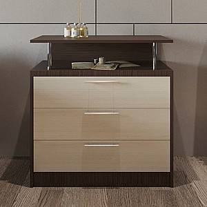 Тумба под телевизор PS КТВ-80 (3 ящ.) Венге / Шамони Светлый