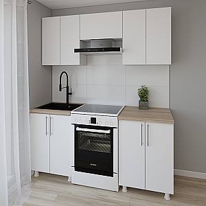 Set mobila bucatarie Smartex K1 180 cm Alb