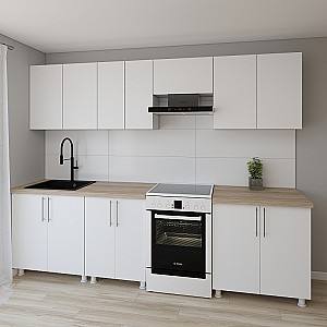 Set mobila bucatarie Smartex K1 280 cm Alb