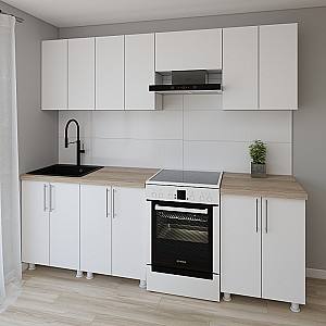 Set mobila bucatarie Smartex K1 240 cm Alb