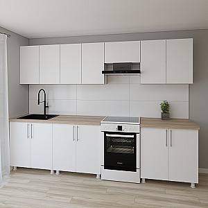 Set mobila bucatarie Smartex K1 300 cm Alb