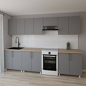 Кухонный гарнитур Smartex K1 300 см Графит