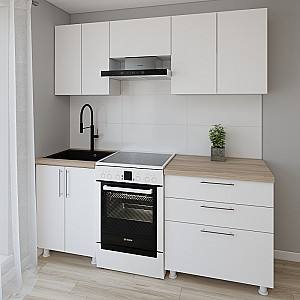 Set mobila bucatarie Smartex K2 200 cm Alb