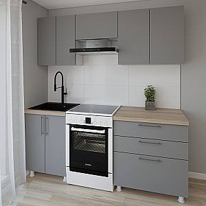 Кухонный гарнитур Smartex K2 200 см Графит