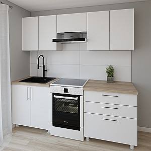 Set mobila bucatarie Smartex K2 220 cm Alb
